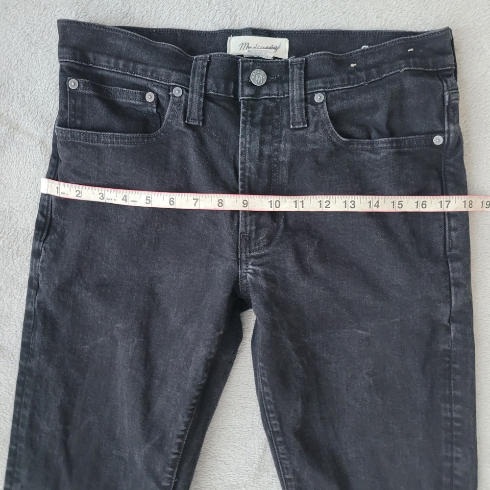 Madewell 32 X 32 black slim‎ denim jeans classic basics grunge goth alternative - Picture 9 of 16